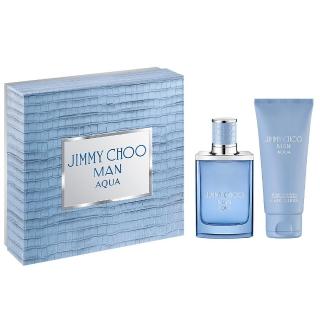 【JIMMY CHOO】Jimmy Choo Man Aqua 活力海洋淡香水禮盒(50ml+100ml 專櫃公司貨)