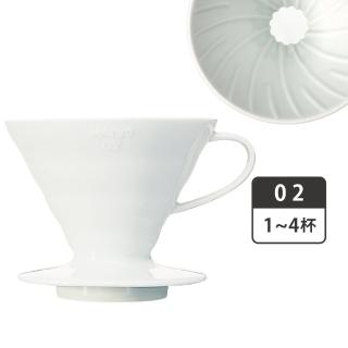 【HARIO】V60 02磁石濾杯 1-4杯／白色(VDC-02W)