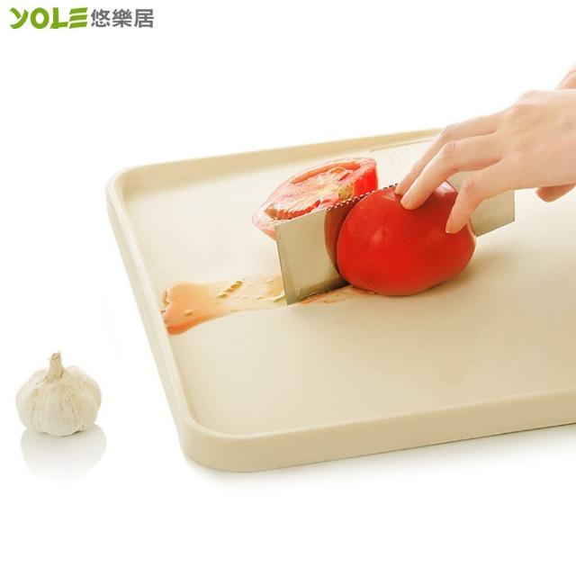 【YOLE 悠樂居】日本SP SAUCE多功能加厚斜面雙面切菜砧板(+砧板紙100張)