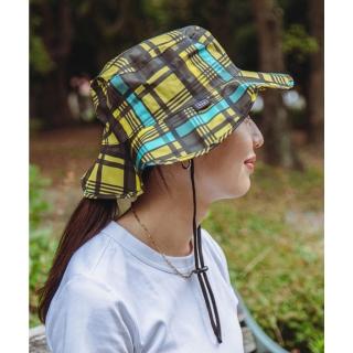 【KIU】日本 抗UV透氣防水漁夫帽 叢林帽 男女適用(85212 英倫格紋)