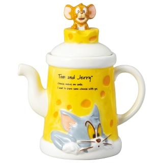 【sunart】Tom and Jerry 湯姆貓與傑利鼠 立體造型茶壺 300ml 起司(餐具雜貨)