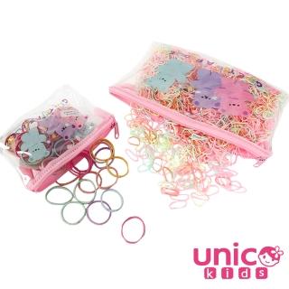 【UNICO】兒童少髮量春天花朵彈性髮圈2包1650條入(髮飾/配件/聖誕)