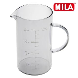 【MILA】咖啡玻璃量杯650ml-透黑款(兩入組)