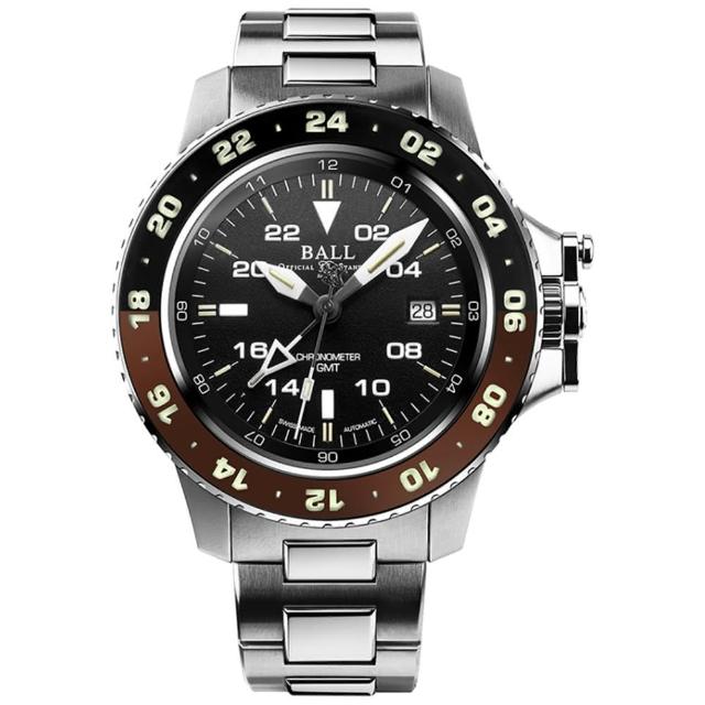 【BALL 波爾】B6_Engineer系列 COSC認證 GMT自體發光微型氣燈 機械腕錶 母親節 禮物(DG2018C-S12C-BK)