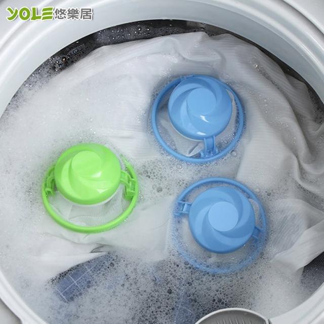 【YOLE 悠樂居】漂浮去污除毛濾網洗衣球10入(+日本製衣櫥櫃除濕再生乾燥劑2包)