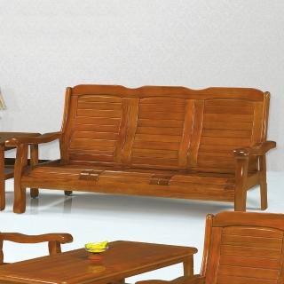 【MUNA 家居】5011型柚木色實木三人椅/不含1+2+大小茶几(沙發 實木沙發 三人椅)