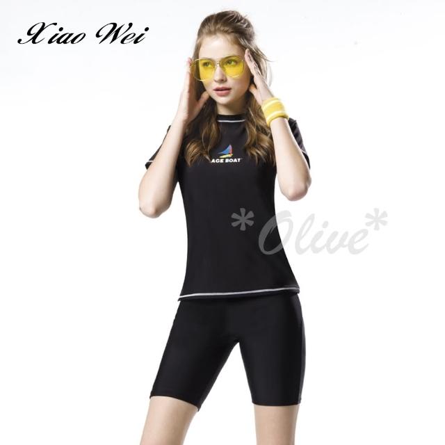 【梅林品牌】時尚二件式短袖泳裝(NO.M7472-M)