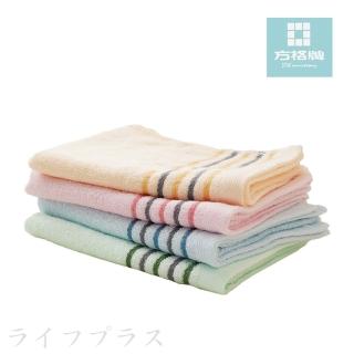 簡約緞檔毛巾-33x76cm-3條入X4包(毛巾)