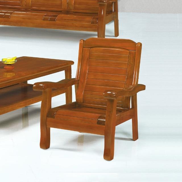 【MUNA 家居】5011型柚木色實木單人椅/不含2+3+大小茶几(沙發 實木沙發 單人椅)