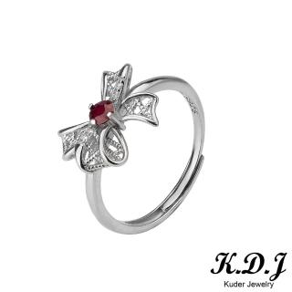 【K.D.J 圓融珠寶】蝴蝶結造型紅寶石戒指