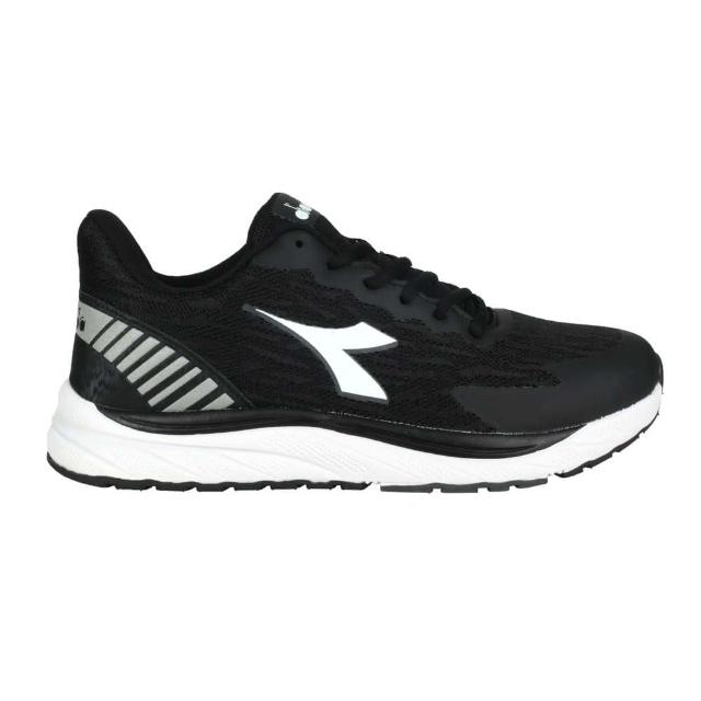【DIADORA】男專業輕量慢跑鞋-寬楦-反光 訓練 運動 黑白銀(DA73205)