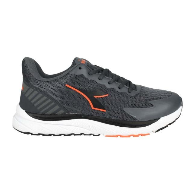 【DIADORA】男專業輕量慢跑鞋-寬楦-反光 訓練 運動 灰黑橘(DA73206)