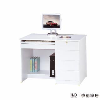 【H&D 東稻家居】白3.5尺電腦桌下座/TJF-00402