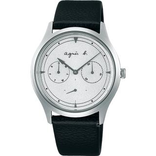 【agnes b.】銀白經典時尚腕錶(VD75-KYF0Z/BP6026X1)
