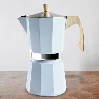 【IBILI】Toscana義式摩卡壺 天空藍6杯(濃縮咖啡 摩卡咖啡壺)