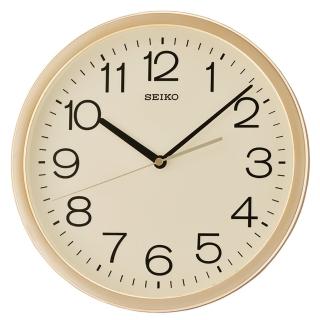 【SEIKO 精工】指針式時尚時鐘 掛鐘-金框(QXA014A)