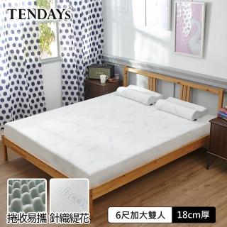 【TENDAYS】DS柔眠床墊6尺加大雙人(晨曦白 18cm厚 記憶床)