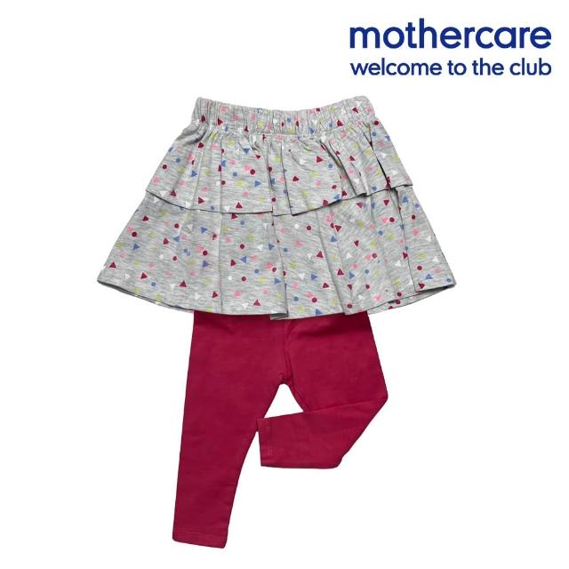 【mothercare】專櫃童裝 灰色印花短裙+粉色內搭褲(6個月-2歲)