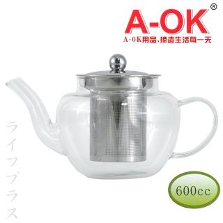 A-OK蘋果型花茶壺-600ml-1入組(花茶壺)