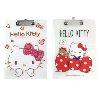 【小禮堂】Hello Kitty A4文件透明夾板 - 2款隨機(平輸品)