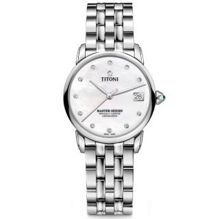 【TITONI 梅花錶】大師系列 瑞士天文台認證真鑽機械腕錶34mm(23188 S-602)