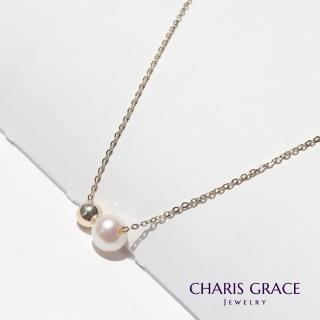 【CHARIS & GRACE 佳立思珠寶】14K金 項鍊 Gold Ball Pearl Necklace 金球珍珠項鍊