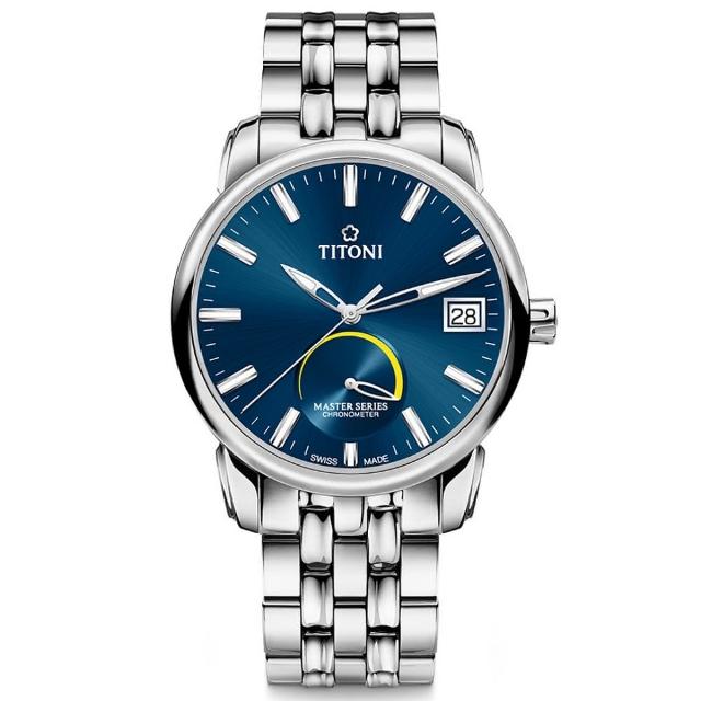 【TITONI 梅花錶】大師系列瑞士天文台認證 高級機械腕錶-41mm(94388 S-677)
