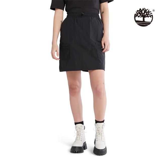 【Timberland】女款黑色輕量防水戶外短裙(A5WZD001)