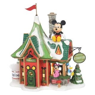 【Enesco】精品家飾 Disney 迪士尼 米奇絨毛玩偶店鋪居家擺飾 附燈