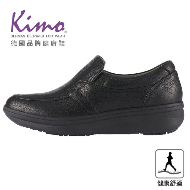 【Kimo】專利足弓支撐-刷色鹿皮紳士休閒健康鞋 男鞋(暗夜黑 KBBSM027103)