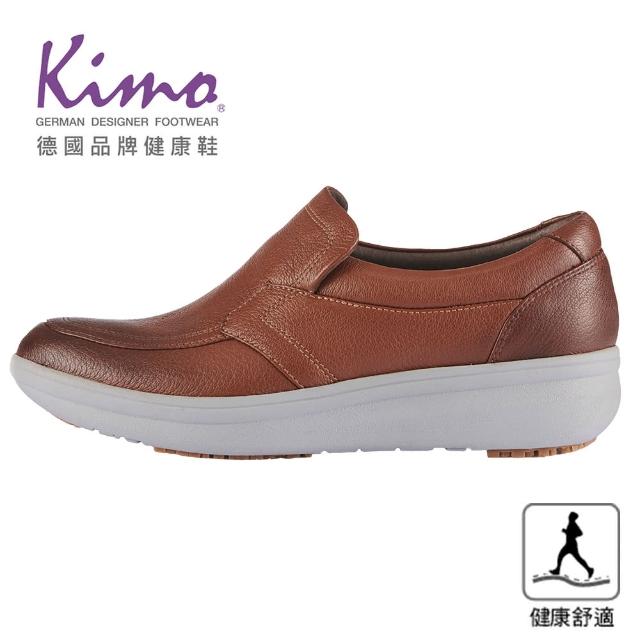 【Kimo】專利足弓支撐-刷色鹿皮紳士休閒健康鞋 男鞋(紳士咖 KBBSM027105)