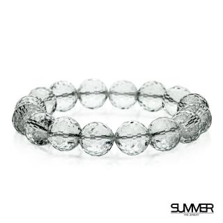 【SUMMER 寶石】白水晶鑽切面手珠13mm(隨機出貨)
