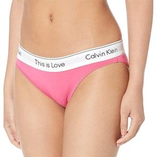 【Calvin Klein 凱文克萊】女時尚棉質粉色比基尼款內著-網(預購)