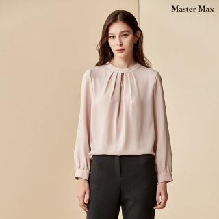 【Master Max】彈性氣質小立領雪紡長袖上衣(8227023)