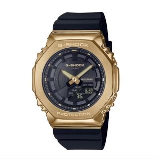 【CASIO 卡西歐】G-SHOCK 黑金時尚 高貴奢華 金屬錶殼 八角形錶殼 GM-S2100GB-1A