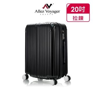 【Allez Voyager 奧莉薇閣】20吋行李箱 PC金屬護角 登機箱 箱見恨晚(黑色 AVT1460820)