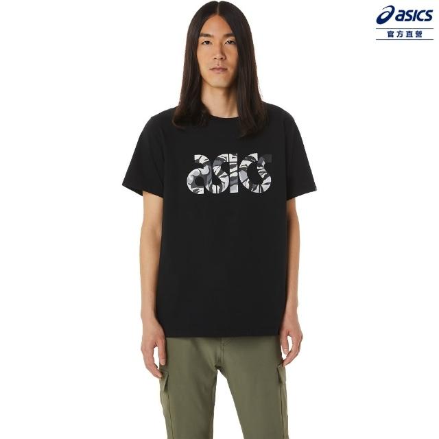 【asics 亞瑟士】LOGO圖案短袖上衣 男女中性款  運動休閒 服飾(2201A246-001)