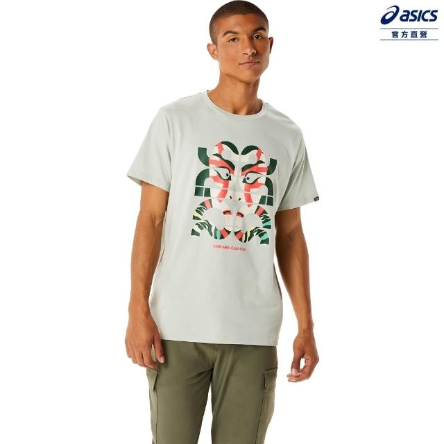 【asics 亞瑟士】LOGO圖案短袖上衣 男女中性款  運動休閒 服飾(2201A191-022)
