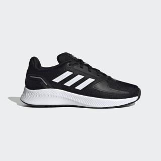 【adidas 愛迪達】慢跑鞋 女鞋 大童 運動鞋 RUNFALCON 2.0 K 黑 FY9495