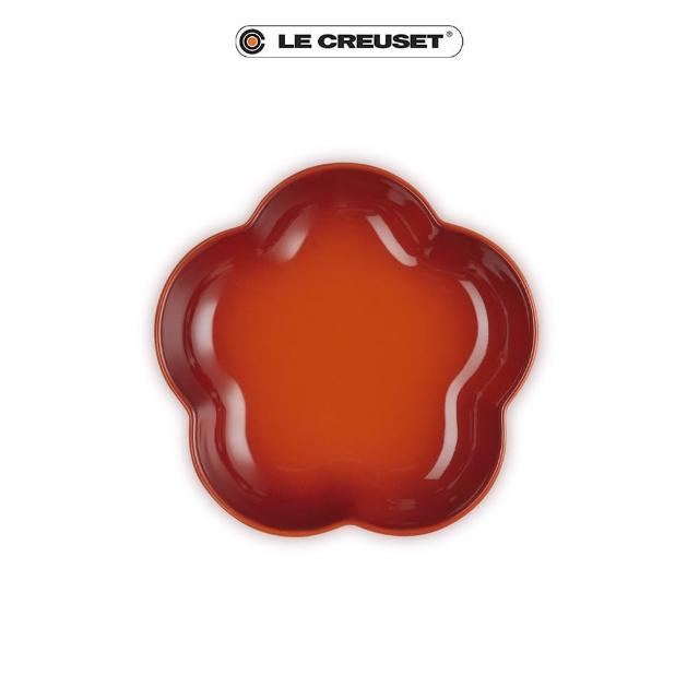 【Le Creuset】瓷器花型盤-中(火紅辣椒)