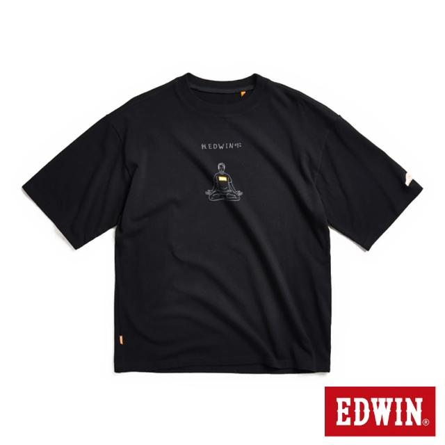 【EDWIN】男裝 橘標 我EDWIN啦短袖T恤(黑色)