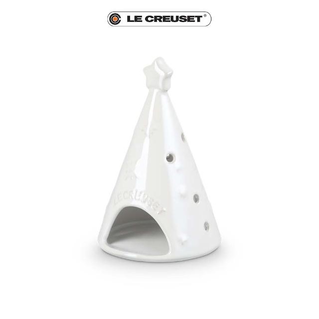 【Le Creuset】星塵之光瓷器燭台(珠光白)