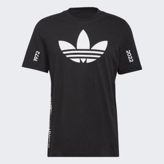【adidas 愛迪達】Trefoil C Tee1 男 短袖 上衣 T恤 運動 休閒 50週年 愛迪達 黑(HC7166)