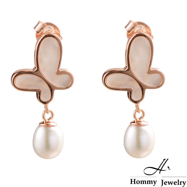 【Hommy Jewelry】Pure Pearl Bicolore｜Toi et Moi 你和我珍珠耳環(珍珠)