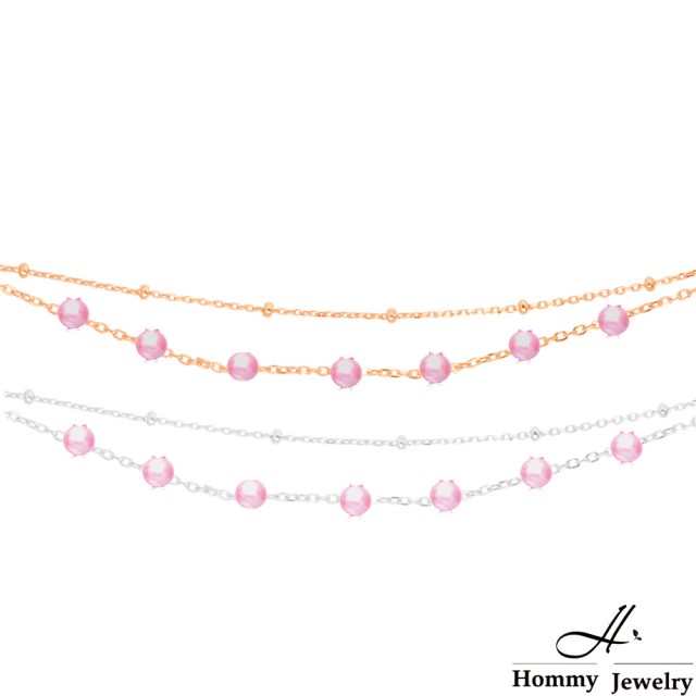 【Hommy Jewelry】Pure Pearl Pink 古典粉紫全圓珍珠手鍊(珍珠)