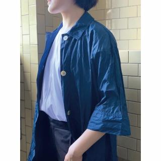 【UUIN】Light Collection _ 藍記憶紗綁帶外套(女裝 七分袖 風衣 輕便機能)