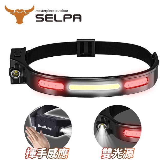 【SELPA】奔耀者專業級LED防水強光感應式環狀頭燈/頭燈/LED/登山/露營