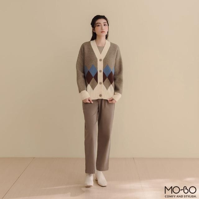 【MO-BO】復古有型撞色針織外套(外套)