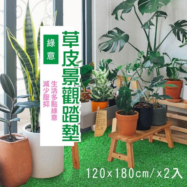 【貝力】仿草皮輕量人工草皮(120x180cm/4x6尺/二入組)