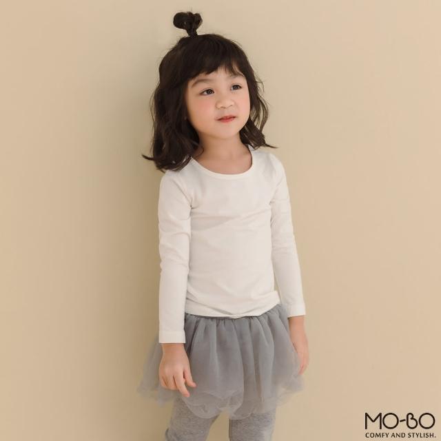 【MO-BO】MIT棉感發熱圓領兒童上衣(上衣)